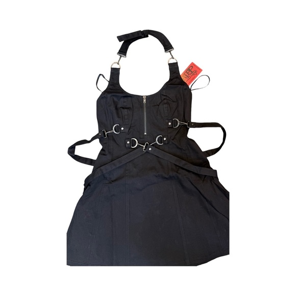 Black Buckle Strap Dress - Picture 4 of 9